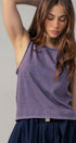 Coastal Cool Sleeveless Tank Top in Navy - Women's Tanks & Camis | Urban Daizy