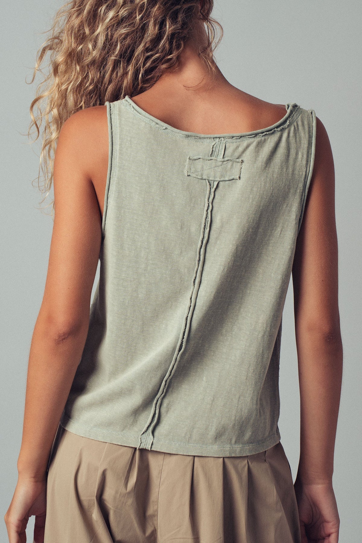 Coastal Cool Sleeveless Tank Top in Sage - Women's Tanks & Camis | Urban Daizy