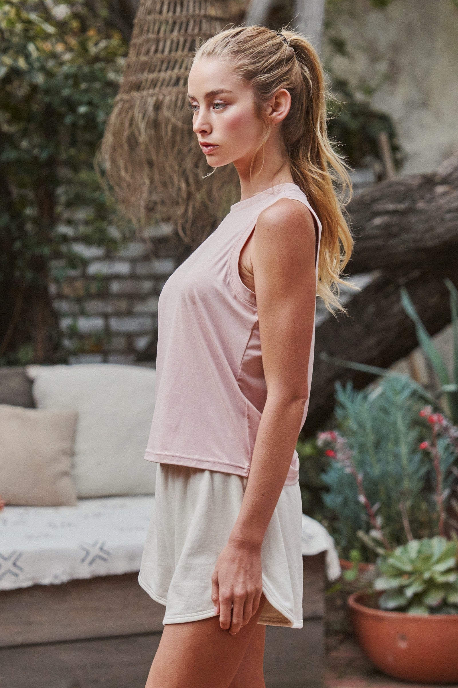 Soft Studio To Street Tank Top in Dusty Pink - Women's Tops | Urban Daizy