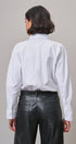 Braided Cord Embellished Button-Down Blouse in White - Women's Shirts & Blouses | Urban Daizy