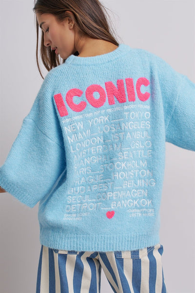 Iconic City Graphic Back Knit Sweater