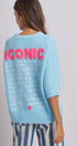 Iconic City Graphic Back Knit Sweater in Blue - Women's SWEATERS | Urban Daizy
