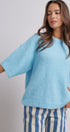 Iconic City Graphic Back Knit Sweater in Blue - Women's SWEATERS | Urban Daizy