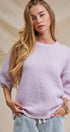 Iconic City Graphic Back Knit Sweater in Light Purple - Women's SWEATERS | Urban Daizy