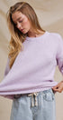 Iconic City Graphic Back Knit Sweater in Light Purple - Women's SWEATERS | Urban Daizy