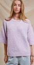 Iconic City Graphic Back Knit Sweater in Light Purple - Women's SWEATERS | Urban Daizy
