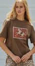 Western Horse Graphic Cotton Tee in Brown in Brown - Women's Fashion | Urban Daizy