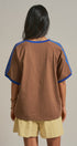 La Sirena Mermaid Graphic Ringer Tee in Brown - Women's Fashion | Urban Daizy