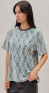 Floral Lace Overlay Boxy Tee with Mesh Neckline in Black - Women's Fashion | Urban Daizy
