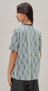 Floral Lace Overlay Boxy Tee with Mesh Neckline in Black - Women's Fashion | Urban Daizy