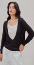 Fine Knit Plunge V Neck Long Sleeve Top in Black - Women's T-Shirts & Polos | Urban Daizy