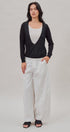 Fine Knit Plunge V Neck Long Sleeve Top in Black - Women's T-Shirts & Polos | Urban Daizy