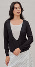 Fine Knit Plunge V Neck Long Sleeve Top in Black - Women's T-Shirts & Polos | Urban Daizy