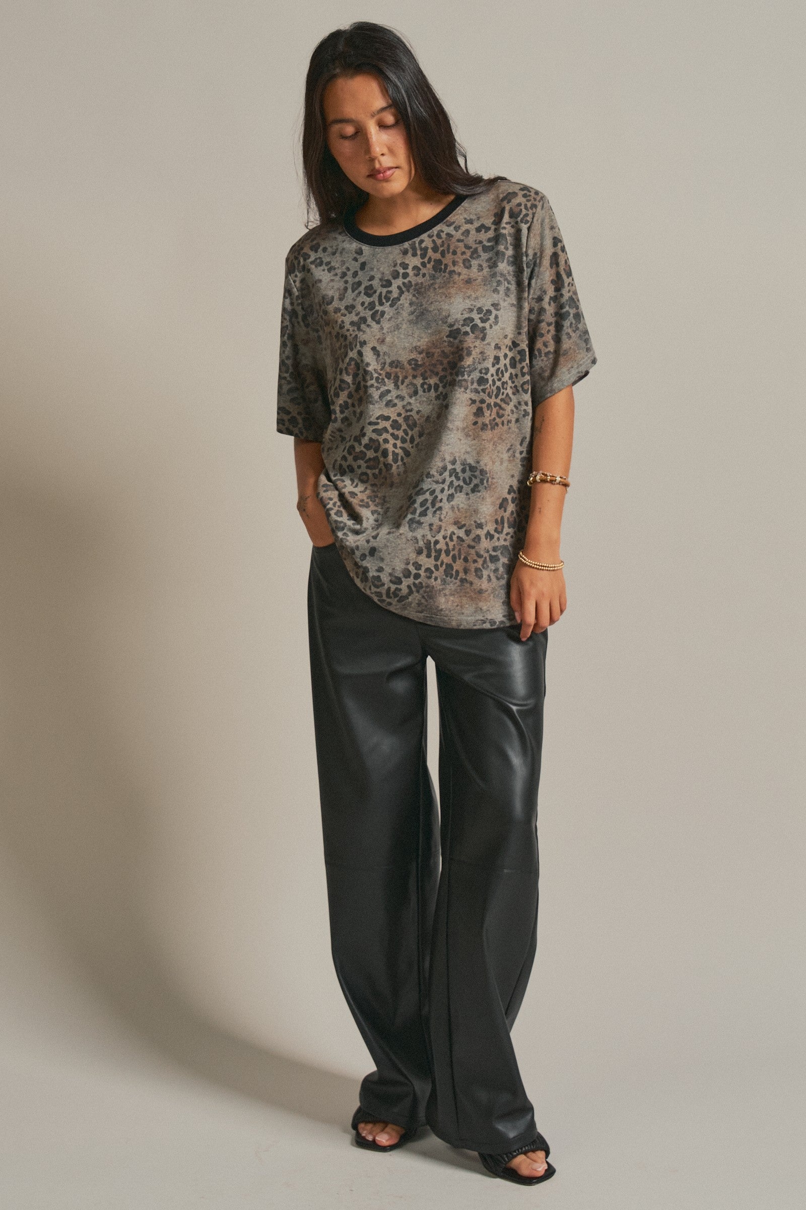 Leopard Animal Print Oversized Tee Y2K Western 90s for Women in Leopard - Women's Fashion | Urban Daizy
