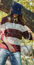 Floral Lace Rugby Polo Shirt in Ivory Burgundy - Women's T-Shirts & Polos | Urban Daizy