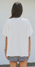 Amalfi Capri Postage Stamp Graphic Tee in Italian Summer in White - Women's Fashion | Urban Daizy
