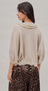 Crochet Trim Dolman Knit Top with Lace Hem in Lt Grey - Women's Fashion | Urban Daizy