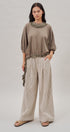 Crochet Trim Dolman Knit Top with Lace Hem in Olive - Women's Fashion | Urban Daizy