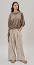 Crochet Trim Dolman Knit Top with Lace Hem in Olive - Women's Fashion | Urban Daizy