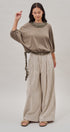 Crochet Trim Dolman Knit Top with Lace Hem in Olive - Women's Fashion | Urban Daizy