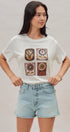 Folk Floral Beaded Graphic Slub Cotton Tee in White - Women's Fashion | Urban Daizy