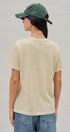 Folk Floral Beaded Graphic Slub Cotton Tee in Yellow - Women's Fashion | Urban Daizy