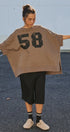 Vintage Varsity Oversized Graphic Tee in Brown - Women's Fashion | Urban Daizy