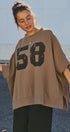 Vintage Varsity Oversized Graphic Tee in Brown - Women's Fashion | Urban Daizy