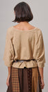 Sun Faded Slub V Neck Tee in Taupe	 - Women's T-Shirts & Polos | Urban Daizy