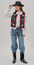 Floral Embroidered Corduroy Vest in Black - Women's Fashion | Urban Daizy