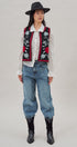 Floral Embroidered Corduroy Vest in Black - Women's Fashion | Urban Daizy