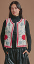 Floral Embroidered Corduroy Vest in Ivory - Women's Fashion | Urban Daizy