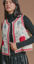 Floral Embroidered Corduroy Vest in Ivory - Women's Fashion | Urban Daizy